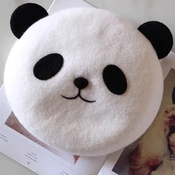 Milk Fufu Beret Soft and Cute Panda Bailey Hat Autumn and Winter Woolen Cloth Male and Female Sweet and Cute Cartoon hat gorros