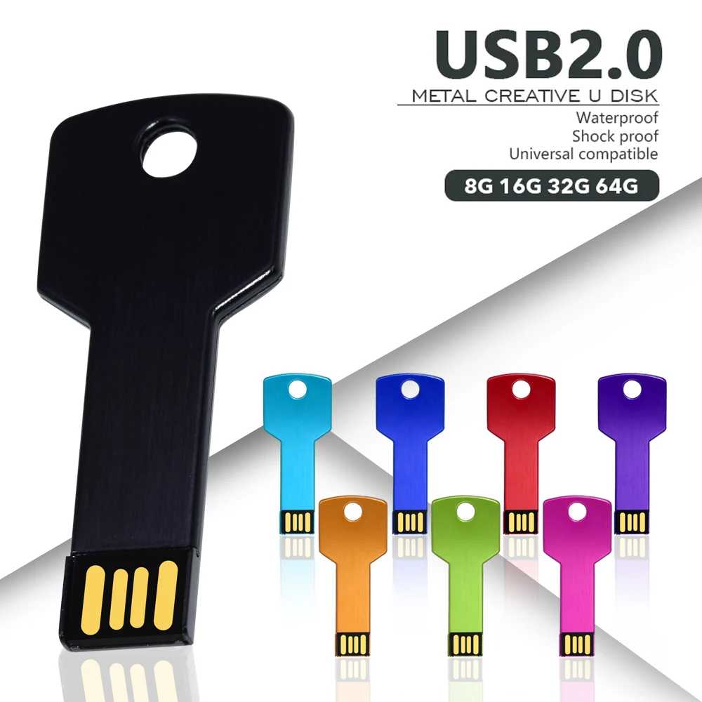 แฟลชไดรฟ์ USB 2.0 สีสันสดใส 50 ชิ้น ความจุ 128GB 4GB 8GB 16GB 32GB  พร้อมสลักชื่อ ของขวัญ  สำหรับธุรกิจ (ฟรีโลโก้)