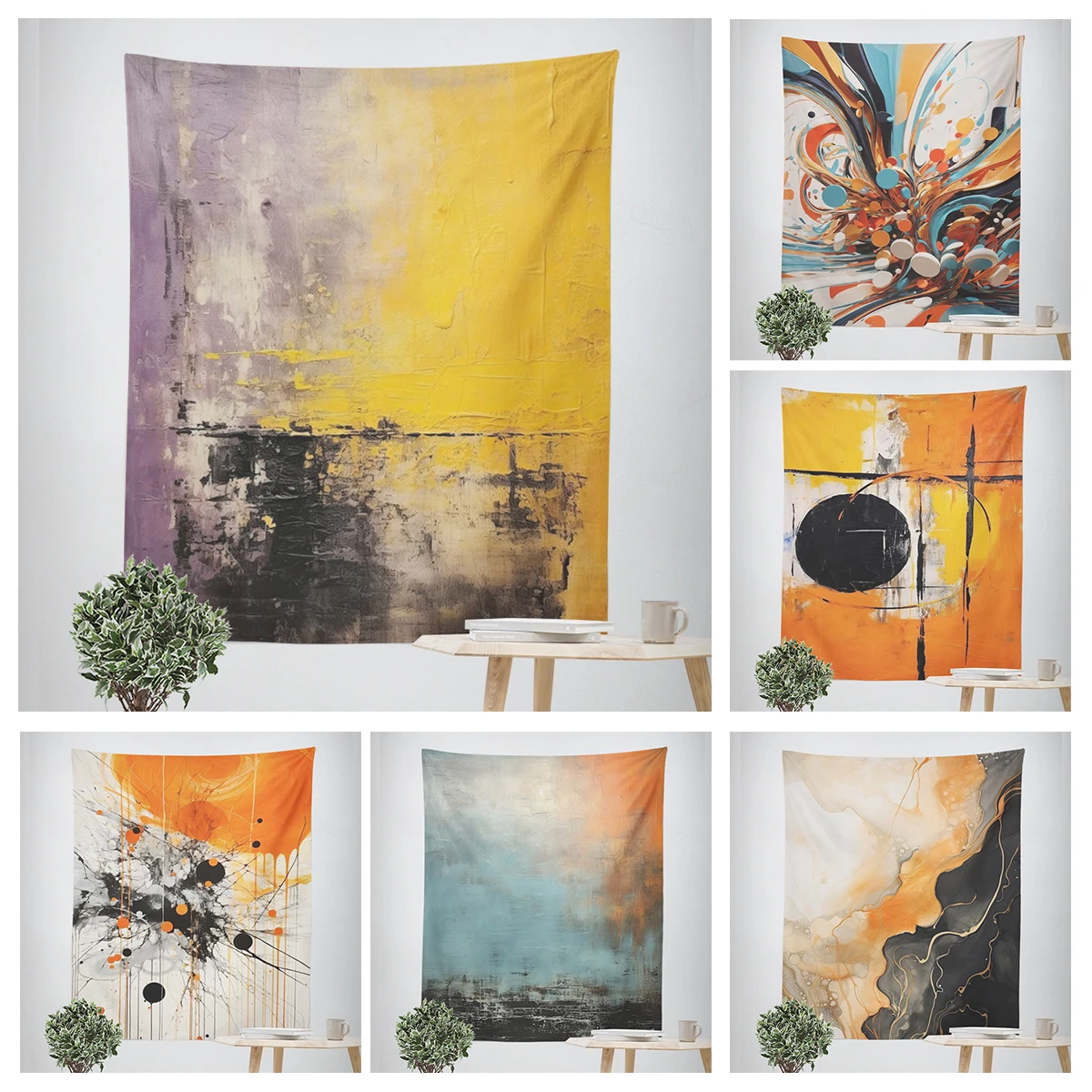 Home decorations modern room decor wall tapestry aesthetic bedroom aesthetic wall art large fabric abstract Nordic simplicity