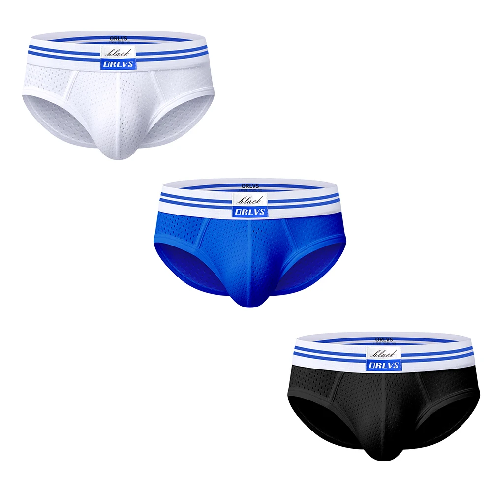 Men’s Padded Underwear Briefs Breathable Mesh Boxer Brief Body Shapewear Butt Lift Enhancer with Hip Removable Pad 3 Colors