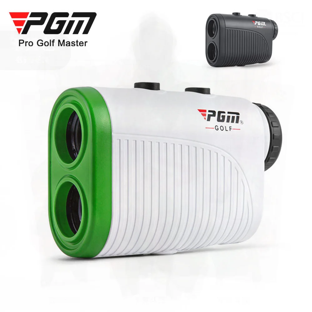جهاز تحديد المدى بالليزر المحمول المقاوم للماء PGM لأداة قياس مسافة الجولف مادة ABS باللون الأسود/الأبيض مع اختبار زاوية حتى #1