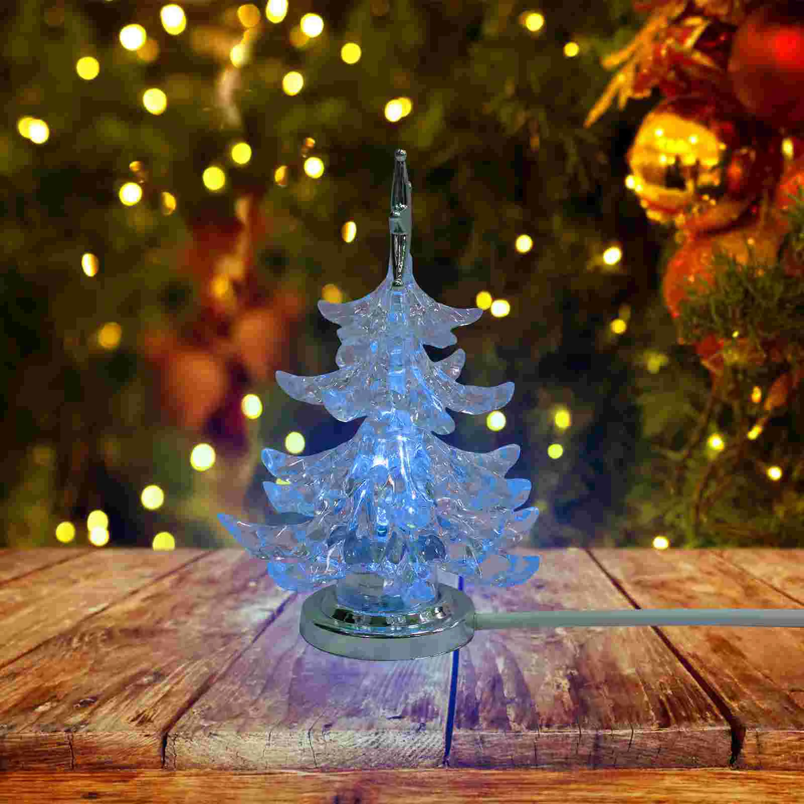 Winter The Gift Mini Christmas Tree Color Flashing Light Decorative Night Lights