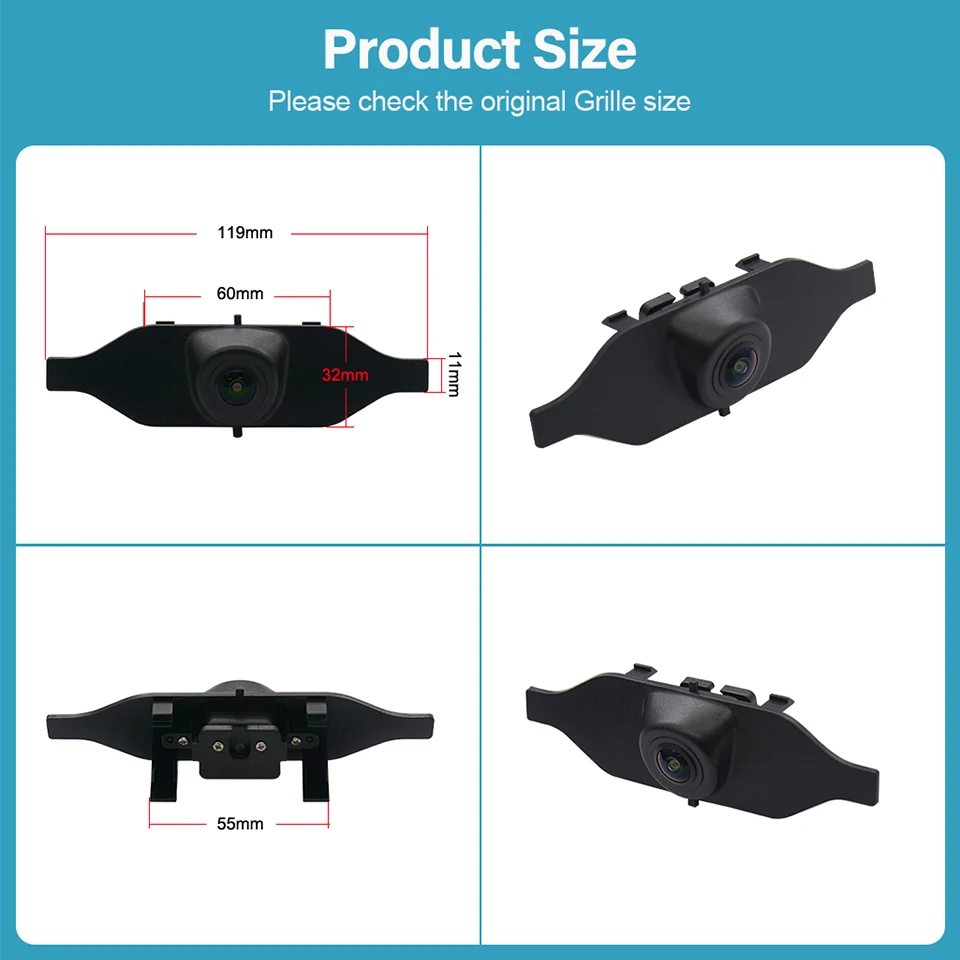 HaiSunny 170° HD AHD 1080P Car Front View Grille Camera For Land Rover Range Rover L405 2018 2019 2020 CVBS Night Vision Auto