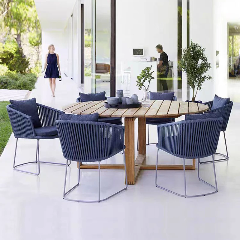 

Outdoor tables, rattan chairs, patio, outdoor garden, Nordic casual combination, terrace, balcony