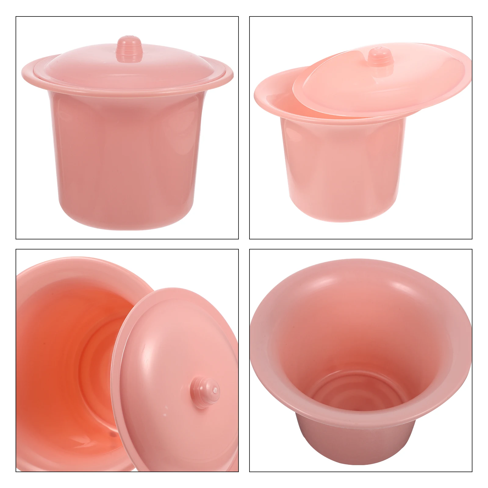 

Durable Thick Plastic Urinal Pot with Lid Portable Night Urine Pot for Family Hospital Use Bed Pan Slim Trash Can with Lid