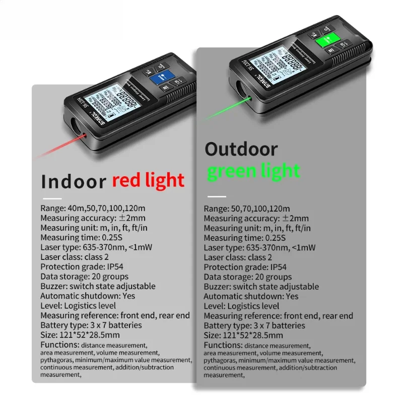 2026new Laser Distance Meter 40m 50m 70m 100m 120m Rangefinder Digital Range Finder Trena Roulette Ruler Distance Measuring Tape