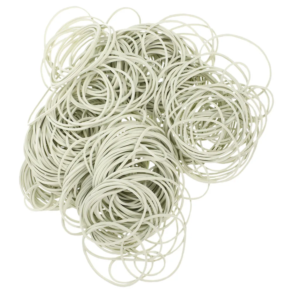 

38 White Rubber Bands 500g High Elasticity Office Supply Tiny Bands for Elastic File Folder Organizing Tool