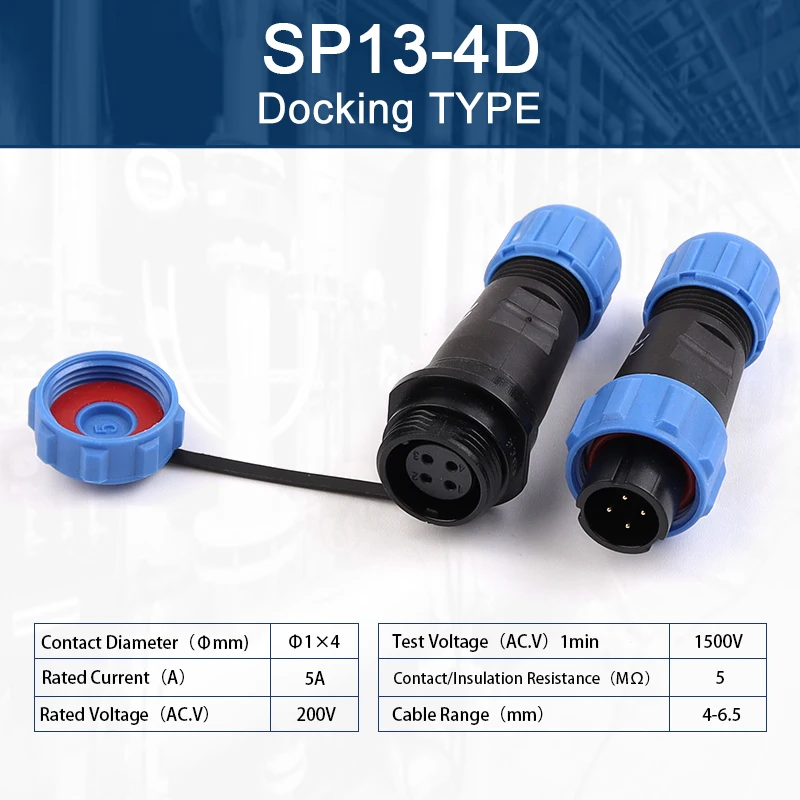 SP13 IP68 Outdoor Wasserdichter Luftfahrt-Steckverbinder 2/3/4/5/6/7/9-polig Stecker Buchse Männlich Weiblich Panelmontage Docking Schweißtyp