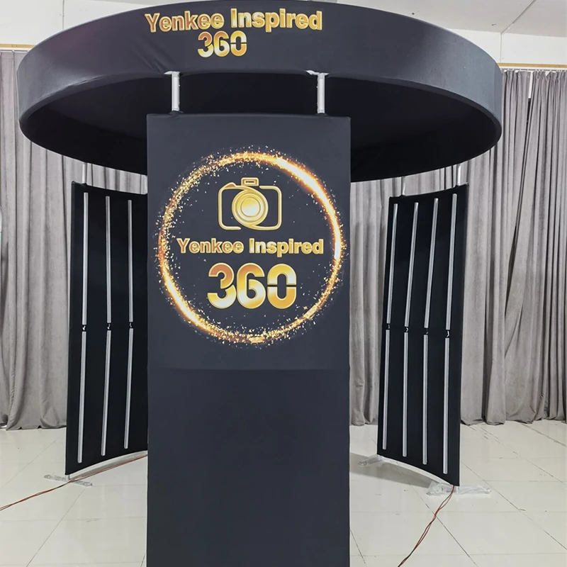 Deluxe 360 Photo Booth Backdrop With RGB LED Lights Backdrop for 360 Video Booth Party Events