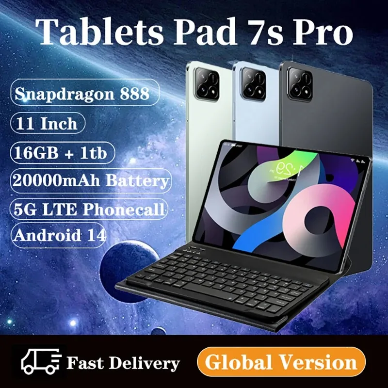 

2025 Global Version Xioami Pad 7S Pro Tablet 11 inch HD 4K Android 14 16GB+1TB 20000mAh 5G Dual SIM WiFi GPS Tablet PC With Gift