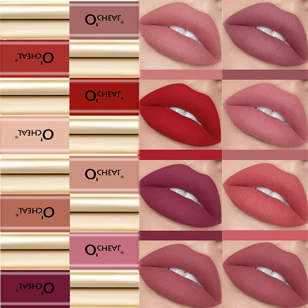 Minipintalabios de larga duración, 10 colores, Sexy, rojo, rosa, Nude, terciopelo mate, Copa antiadherente, tinte labial, hidratante, maquillaje labial