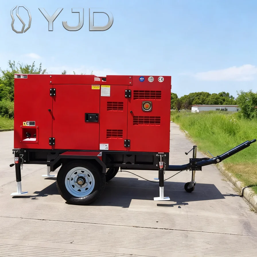 DYJD EPA Approved Soundproof UKPerkins 30kva 25kw Diesel Mobile Generator with Open Frame and ATS