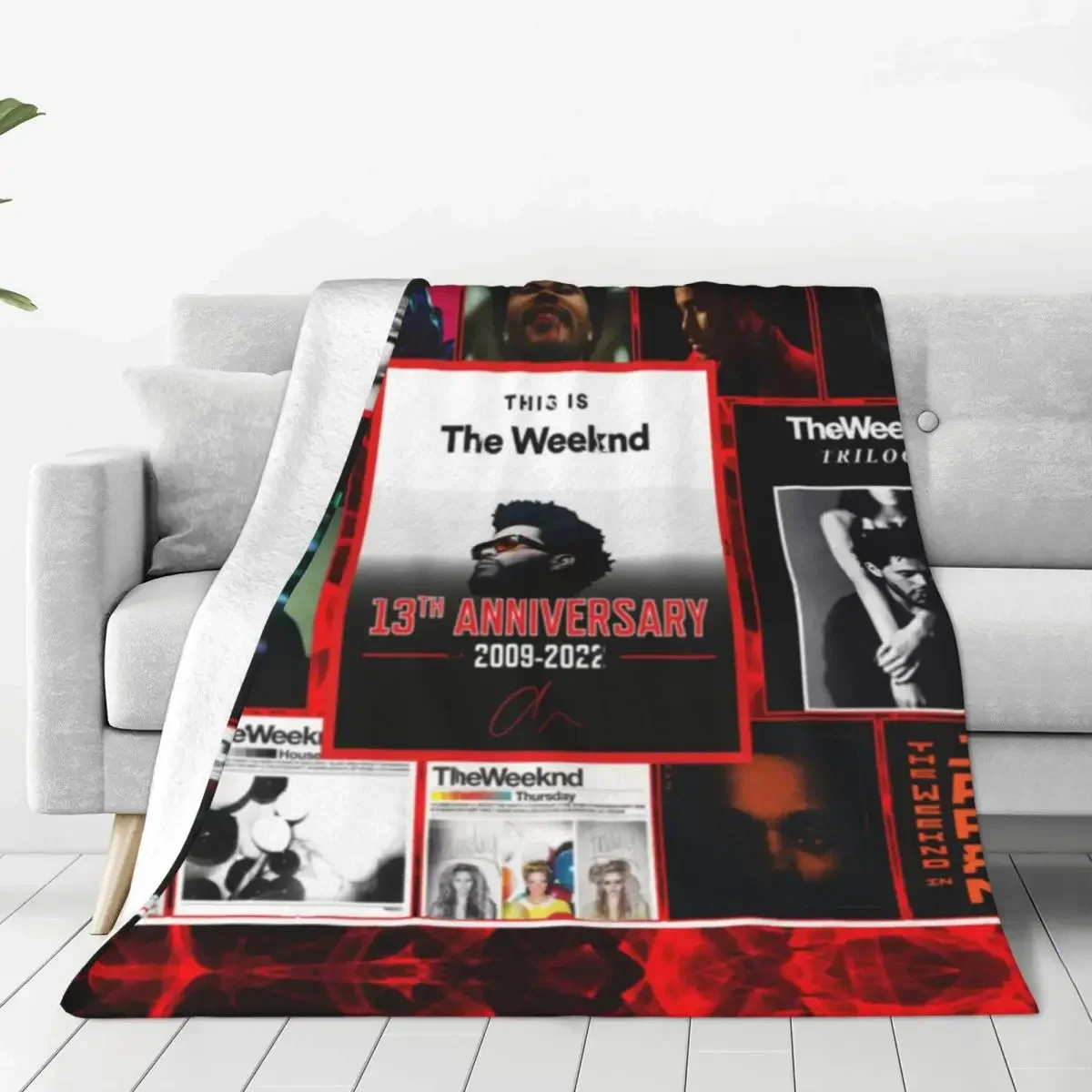 

The Weeknd Flannel Baby Blanket Greatest Albums Hip Hop Throw Blankets Couch Bed Travel Babes Carpet Bedspread Sofa Bed Cover