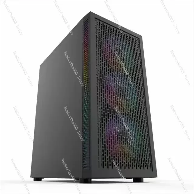 Glass Side Panel Case Supports Dual X79 X99 CPU Motherboards, E-ATX Computer Case, Black