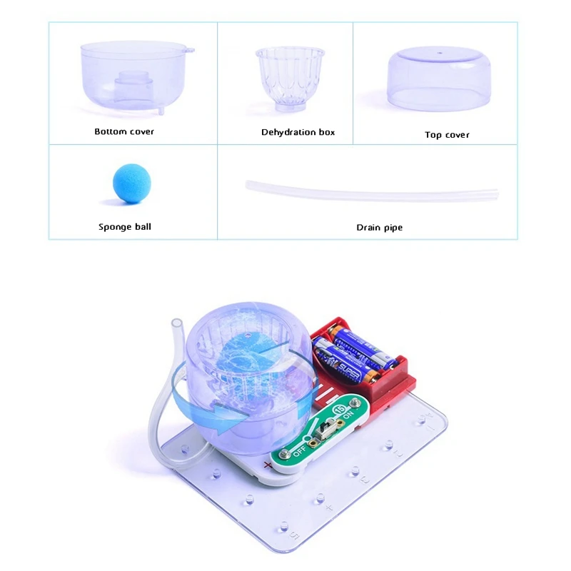 Brinquedos elétricos para crianças, 4 em 1, Educacional, Ciência, Experiência, Jogo, DIY, Tijolos, Secador, Gaiola, Pássaro, Ferramentas de aprendizagem