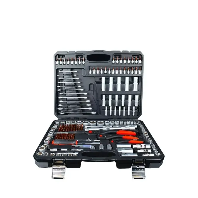 216 Piece Chrome Vanadium Steel Ratchet Combination Socket Wrench Set 1/4 3/8 1/2 Inch Drive Auto Repair Hand Tools with Hard