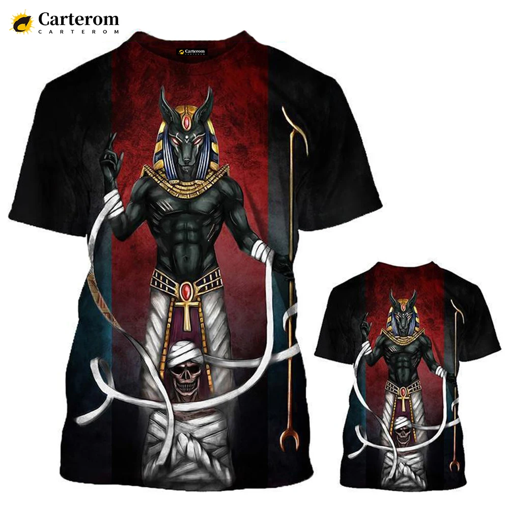 Ancient Egyptian Horus 3D Print T-shirt God Eye of Egypt Pharaoh Anubis Graphics T Shirt Men Fashion Casual Streetwear Tops Tees