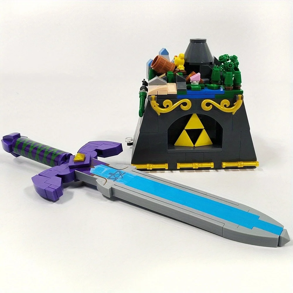 MOC Master Sword 455 шт. строительные блоки сборка игрушки модель меча кирпичи игрушки украшения комнаты Новый год подарки на Рождество и день рождения