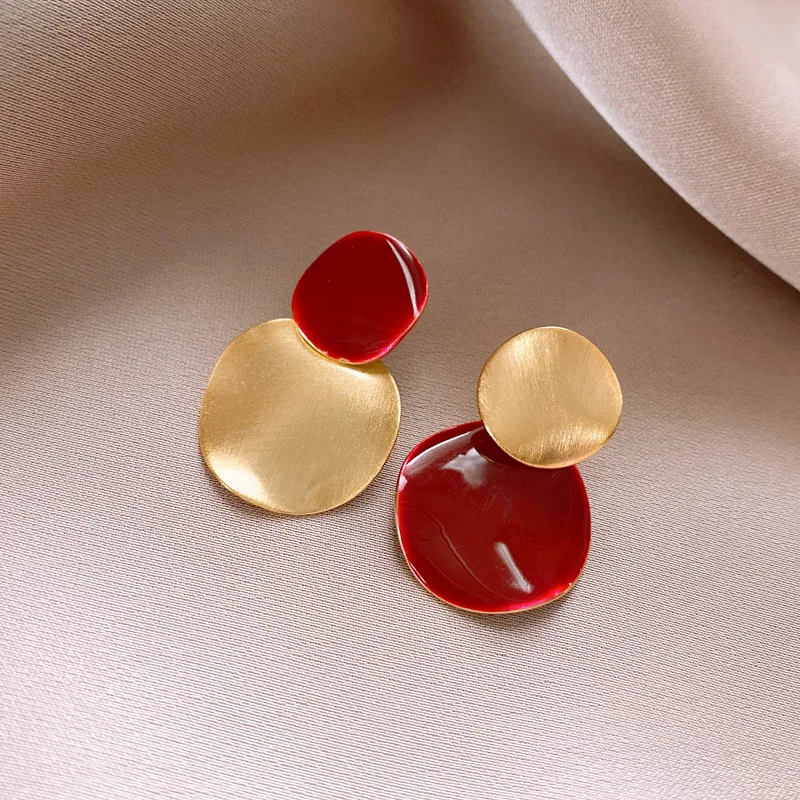 أقراط على شكل منفذ غير منتظمة على طراز منفذ، أقراط عالية الإحساس، كل شيء مناسب للارتداء اليومي #3