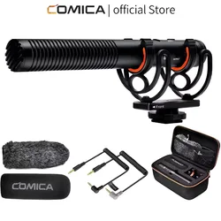 COMICA VM20 Shotgun Microphone, Professional Super Cardioid Microphone with Shock Mount, Camera Microphone For Video Record