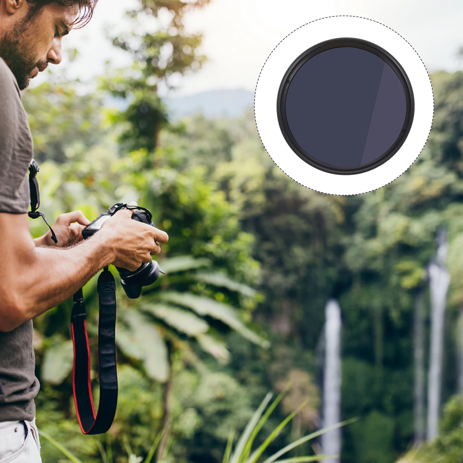 

55Mm Nd32 Fader Variable Neutral Density Adjustable Camera Filter for Waterfalls Streams Dynamic Scenes Photography Lens Filter