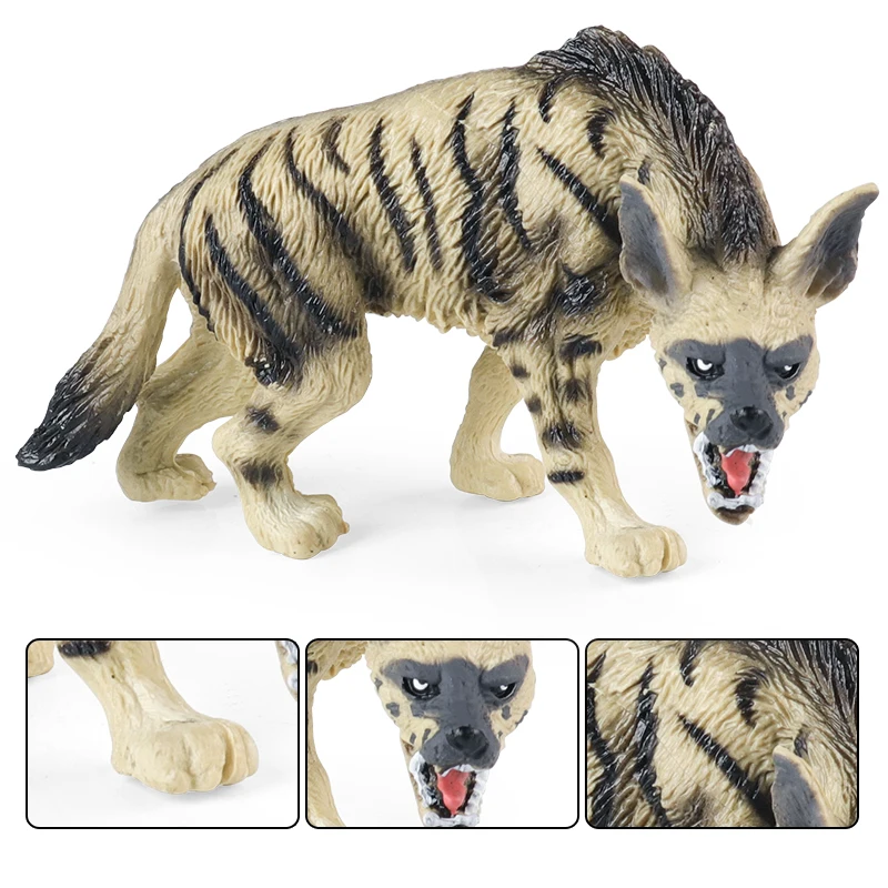 Oenux Klassische Wilde Afrikanische Tiere Simulation Tiger Hyaenidae Action Figur Figuren PVC Modell Bildung Schule Kind Spielzeug – Detail 4