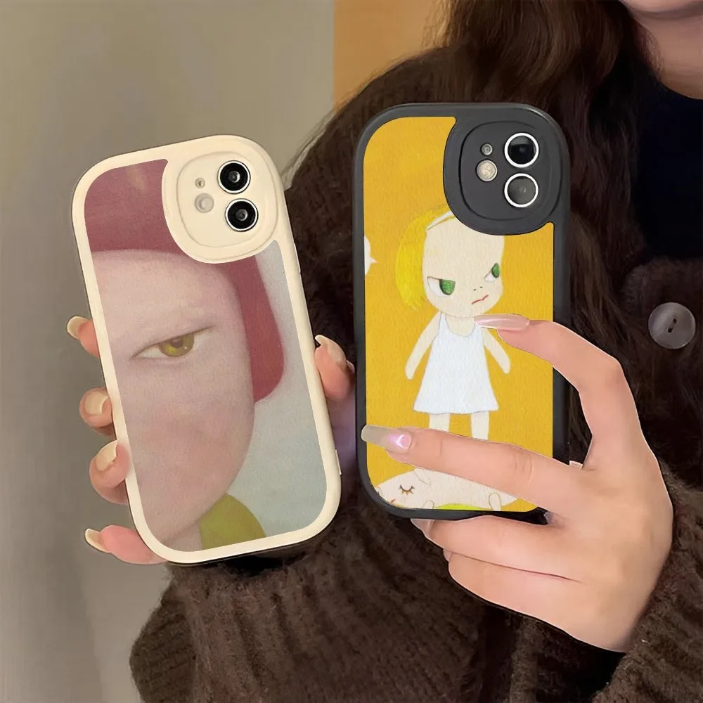 Yoshitomo Nara Dream Doll Cartoon Classic Anime Phone Case Hard Leather For iPhone141312Mini 11 14 Pro Max Xs X Xr 7 8 Plus 6 6s