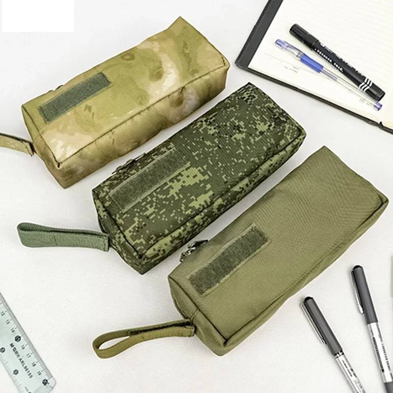 Large Capacity Tactical Storage Bag, Student Portable Stationery Pencil Case, MOLLE Hanging Bag Multifunctional Pouch