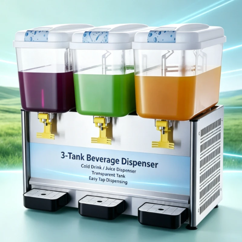 Commercial Slush Frozen Drink Machine 3x12L Triple Bowl Automatic Ice Beverage Maker for Cafe Bar Restaurant High Capacity