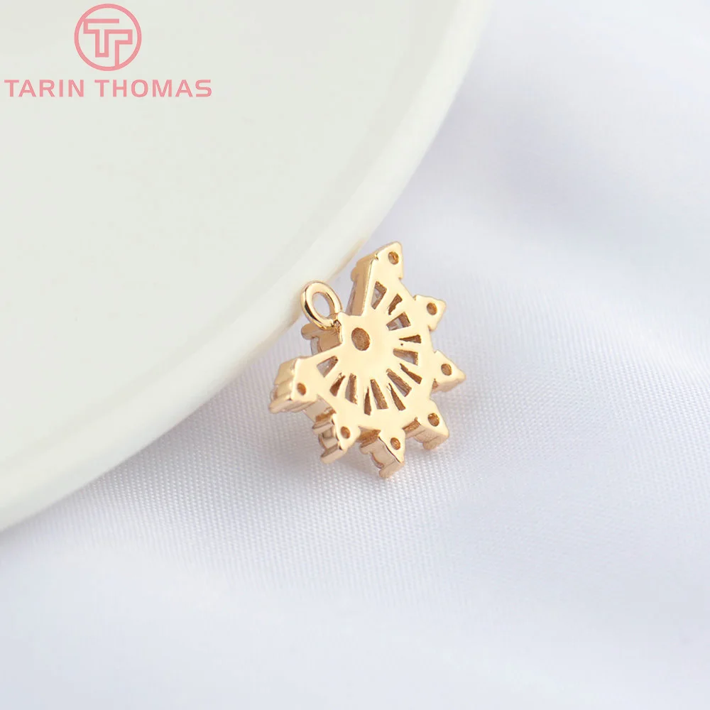 (4824)6PCS 14,5 x10MM 24K Champagner Gold Farbe Messing mit Zirkon Sector Form Charms Anhänger Diy Schmuck Erkenntnisse Zubehör