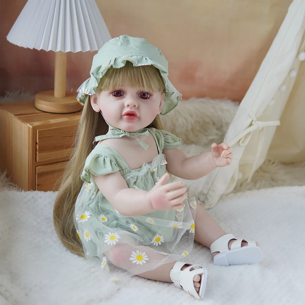 55cm 리본 인형 시뮬레이션 비닐 아기 장난감, 어린이 선물, 축제 선물