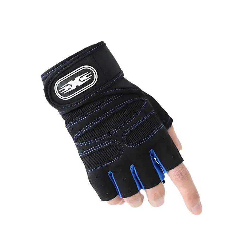 Fitness Gloves MEN'S AND WOMEN'S Half Finger Sports Tactical Cycling Leaky Finger Half Outdoor Hiking Long Wrist Non-slip