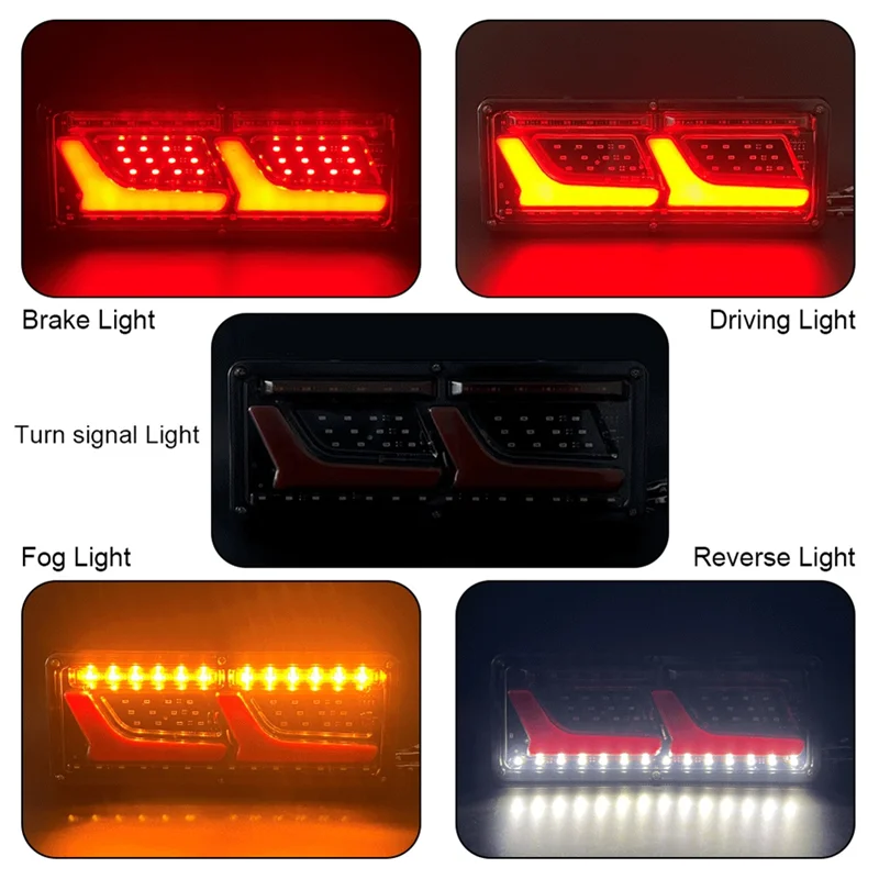 

A03Z-24V Taillights Truck Lights Flashing Turn Signal Lamp Trailer LED Fog Position Tail Rear Brake Reverse Indicator