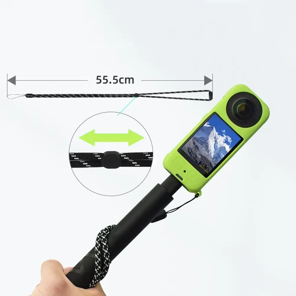 Accesorios cubierta de lente antiarañazos para cámara con cordón cubierta protectora Protector de silicona para Insta360 X3