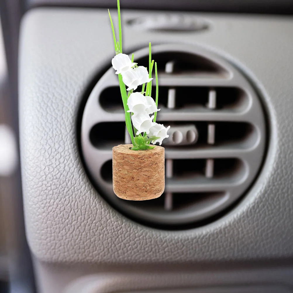 

2pcs Air Vent Clips Aromatherapy Card Holder Simulated Plants Fragrance Decoration Decor Interior Accessories