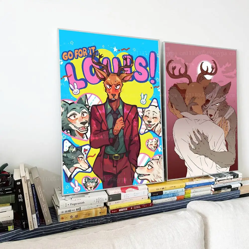 B-Beastars Anime Legoshi Louis Poster Gift for Men Women Wall Decor for Living Room  Bedroom Office UNFRAMED Wall Art