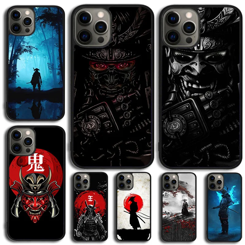 Japanese Samurai Warrior Phone Case For iPhone 16 15 14 13 12 Mini 11 Pro Max Plus X XS Max XR Cover Shell coque