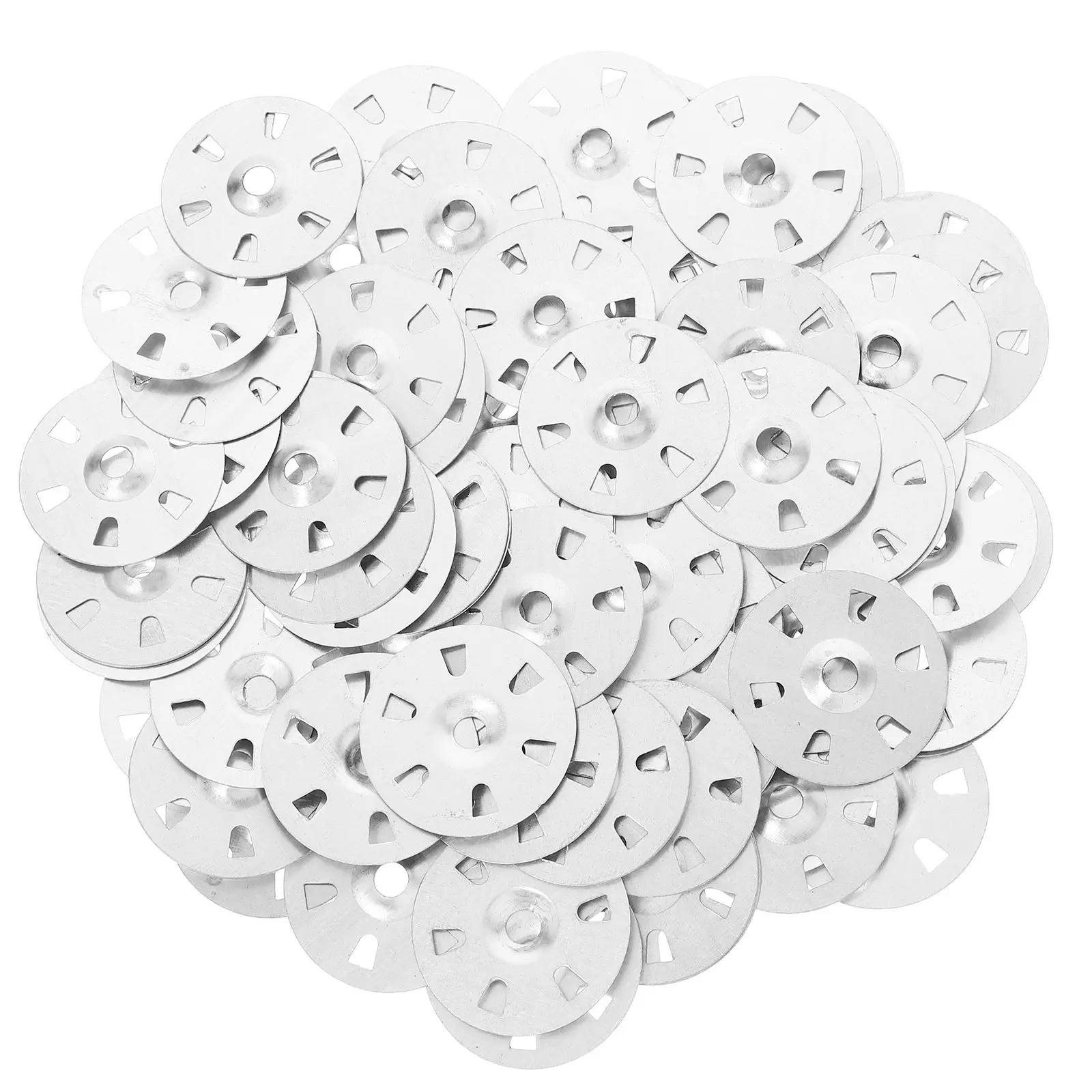 100Pcs Six-Hole Galvanized Iron Washers Insulating Board Plaster Drywall Fasteners Gypsum Board Load Flat Washers