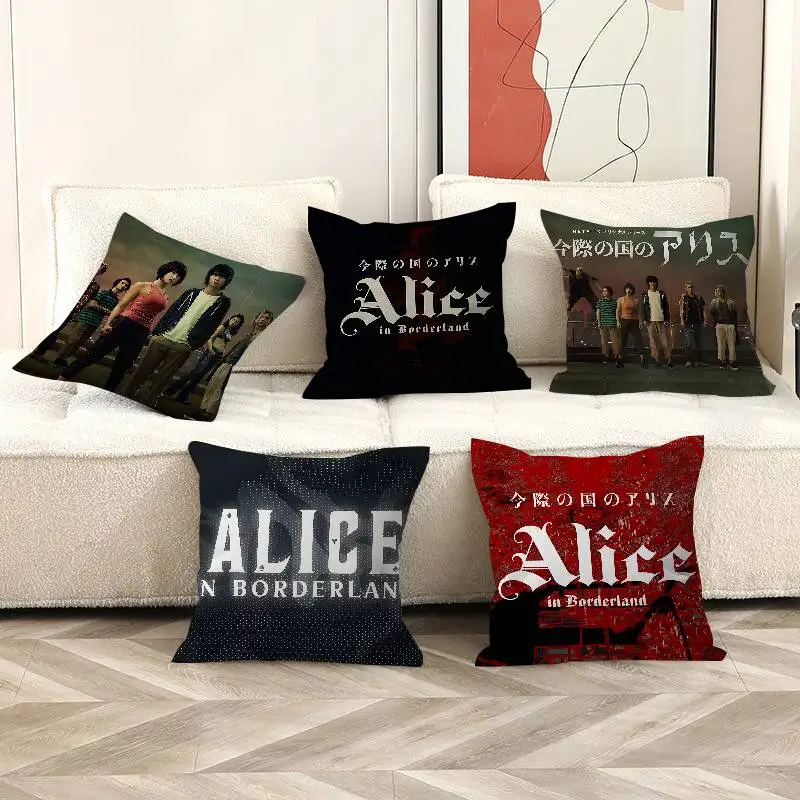 Japan TV A-Alice In B-Borderland Cushion Cover Polyester Sofa Cushions Decorative Throw Pillows Home Decoration Pillowcover