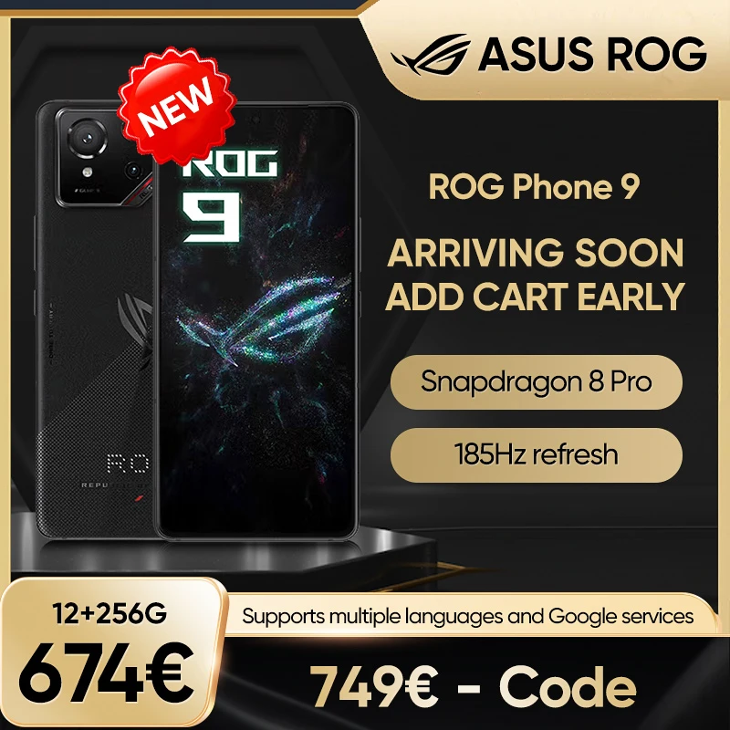 ROG Phone 9 Snapdragon 8 Official New  Gaming Flagship Smartphone 185Hz Refresh Rate AMOLED Android mobile