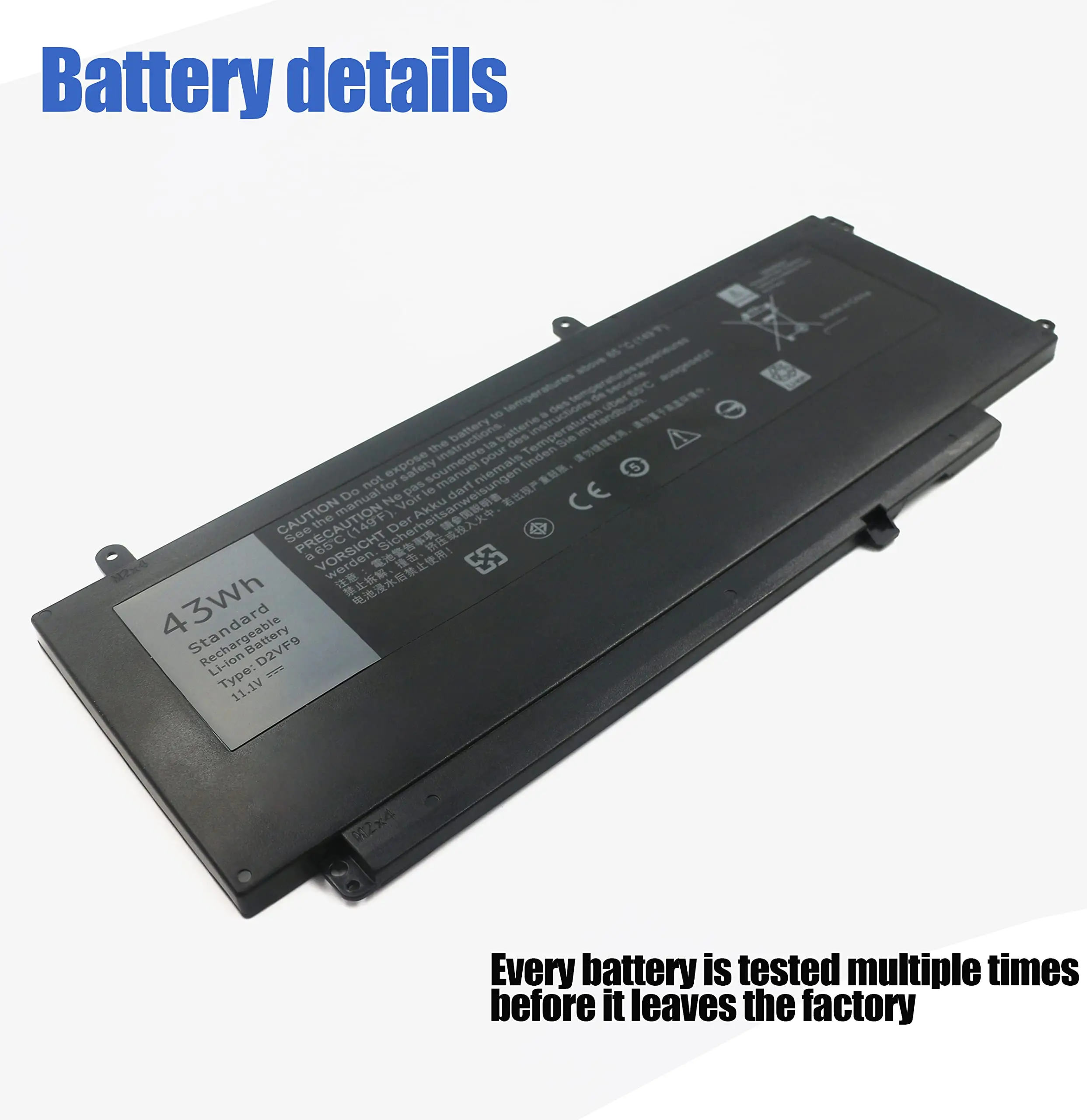 Imagem -03 - Bateria do Li-íon para Dell Inspiron 15 D2vf9 D2vf9 Dell 7547 7548 7549 Vostro 14 5459 0pxr51 4p8ph Ygr2v 0ygr2v 11.1v