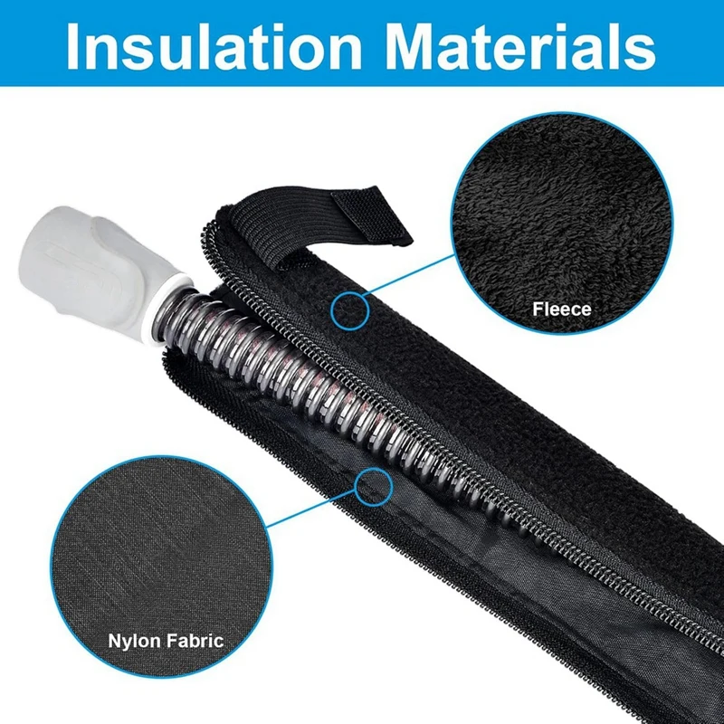 Heated Hose Cover 6 Foot 4 Inch for ClimateLineAir AirSense 11 10 Tubing, Full Zipper Tube Cover
