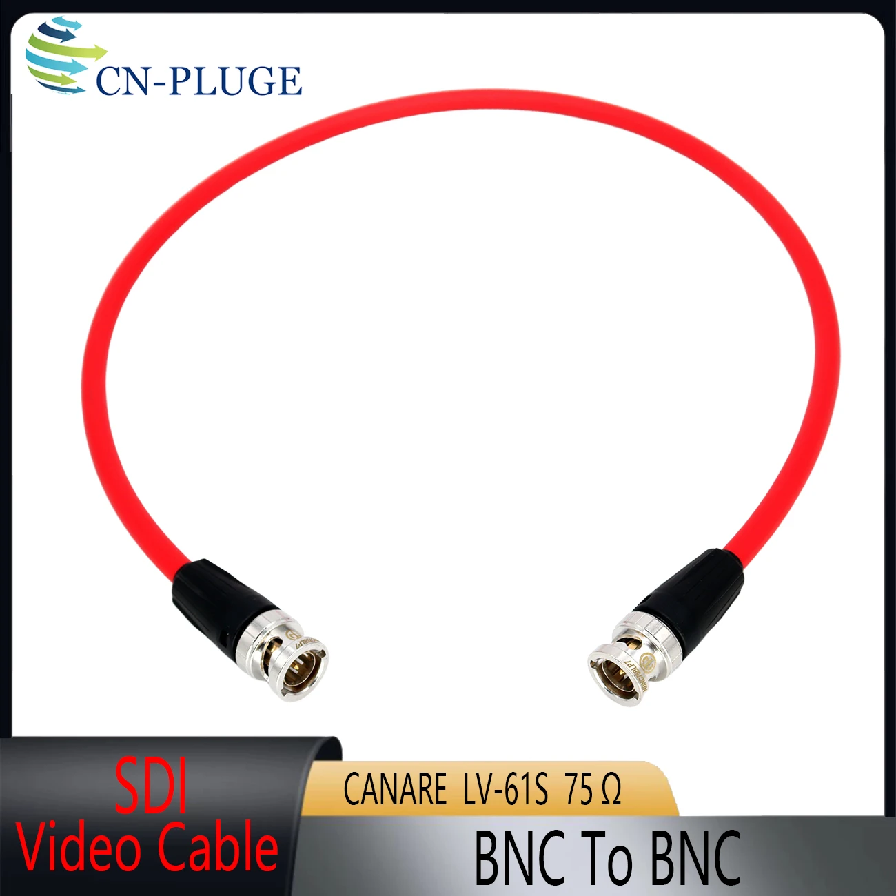 Blue red black green Canare LV-61S 75ohm camera video signal SDI transmission line BNC plug to  BNC plug  Camera SDI  cable