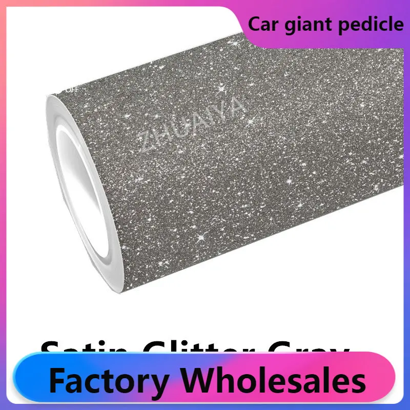 

Highest quality Gray super Diamonds Vinyl Wrap film wrapping film bright 152*18m roll quality Warranty covering film voiture