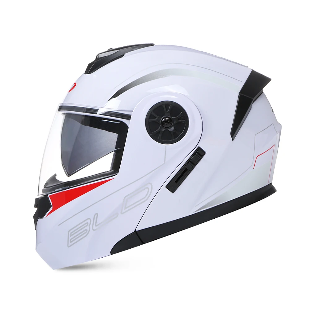 Summer Winter DOT Professional Dual Lens Flip Up Motorcycle Helmet Safety Motocross Racing Modular Colorful Visor Helmet