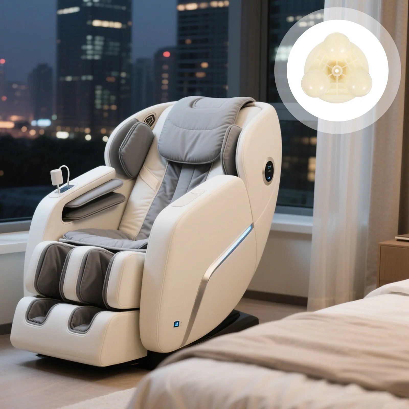 3 Ball Massage Head Universal Replacement for Back Neck Lumbar Massager Chair Kneading Roller Assembly Massage Chair Accessories