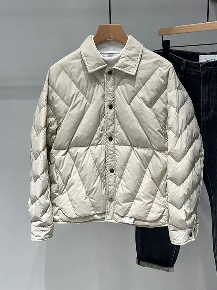 

Легкая мужская пуховая одежда с воротником Jaet irt Sle, теплая модная корейская зимняя верхняя одежда из смеси хлопка и полиэстера