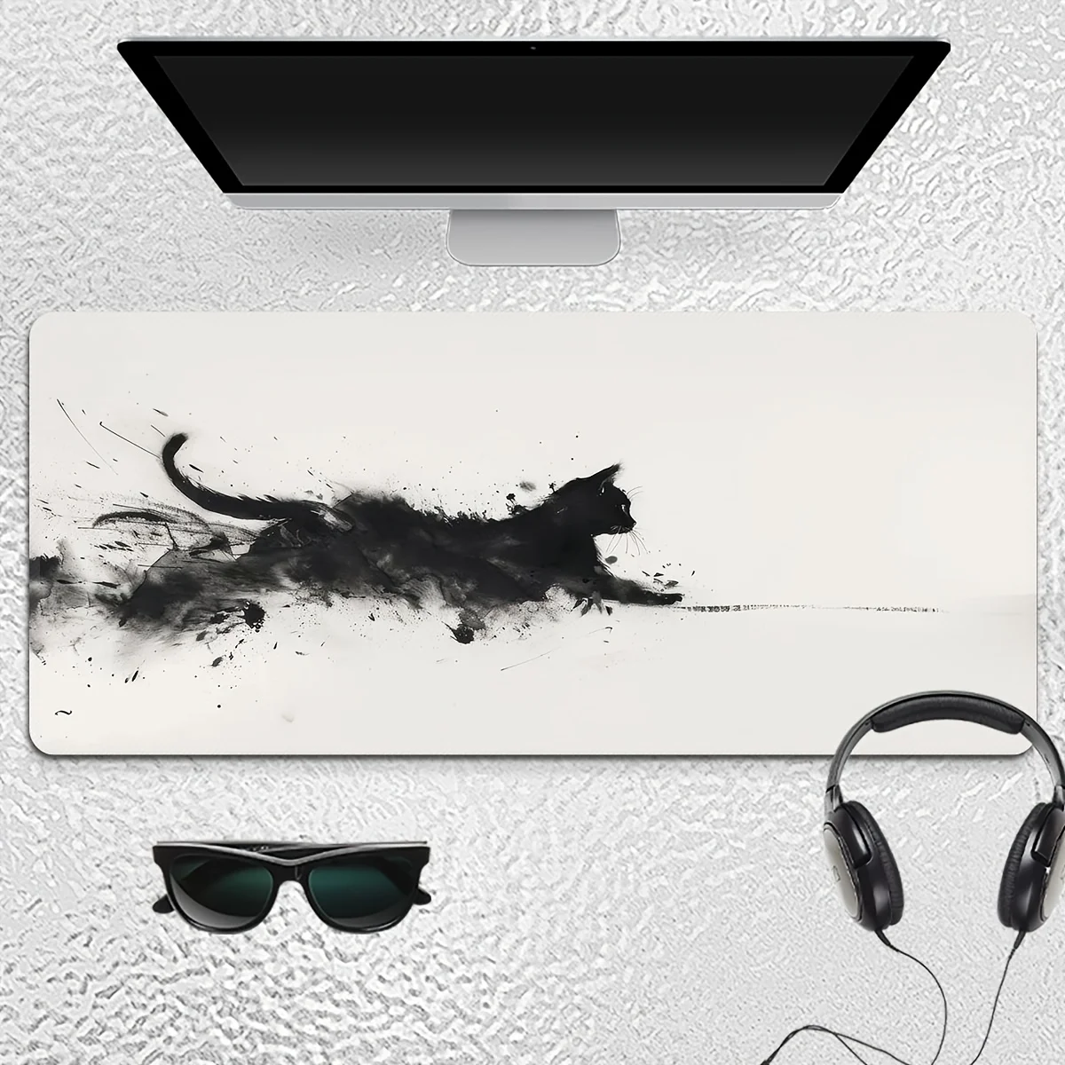 Professional Mouse Pad Gaming Desk Mat Smooth Cloth Surface Anti Slip Rubber Base for PC Laptop Keyboard Office Desk Setup Desk