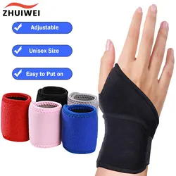 1Pcs Adjustable Wrist Compression Wrap Elastic Wrist Support Brace for Carpal Tunnel Arthritis and Tendinitis,Pain Hand Relief