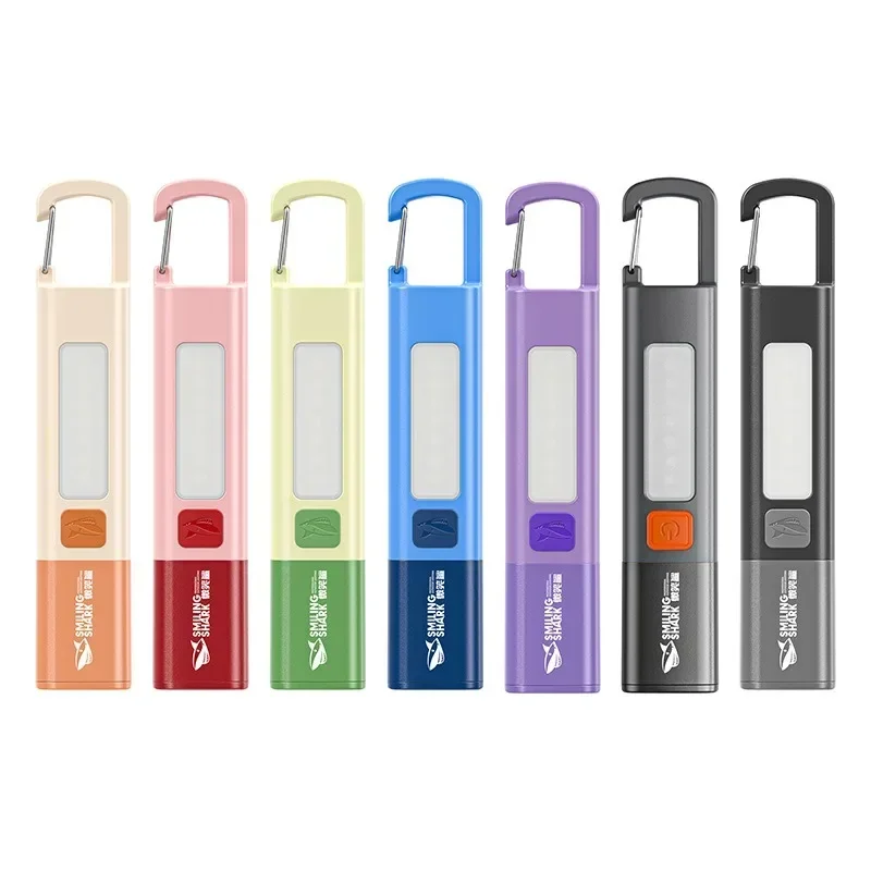 Smiling Shark Multi-Color Flashlight - Portable Zoomable 3-Level Brightness LED Torch